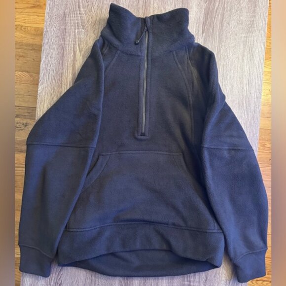 Lululemon Scuba Oversized Tumbled Fleece Funnel-Neck,Half Zip sweater.Black.XS/S - Picture 3 of 16